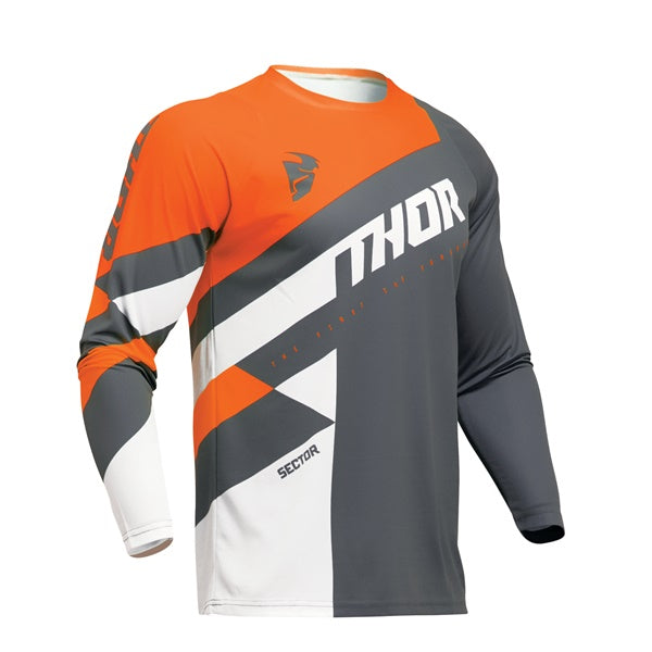 ジャージ THOR SECTOR CHECKER チャコール/OR L ※