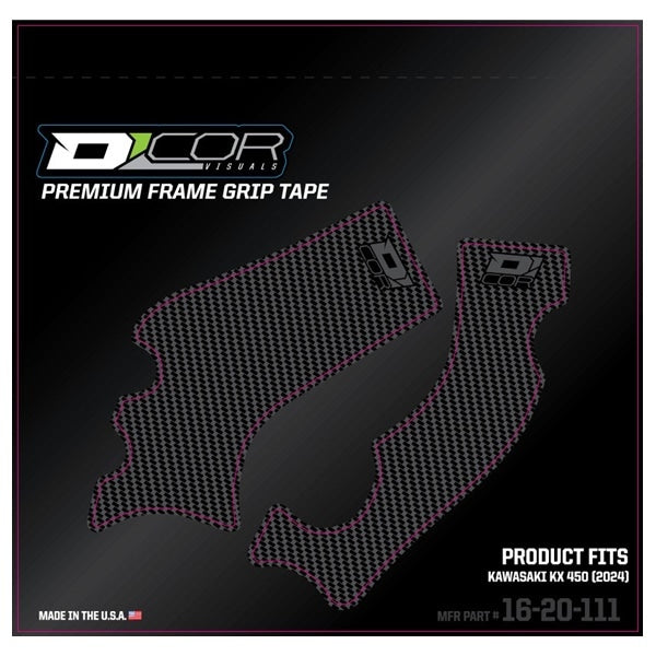 ﾃﾞｶｰﾙ DCOR ﾌﾚｰﾑGRIPTAPE KXF250'25~26, KXF450 24~26 GRY