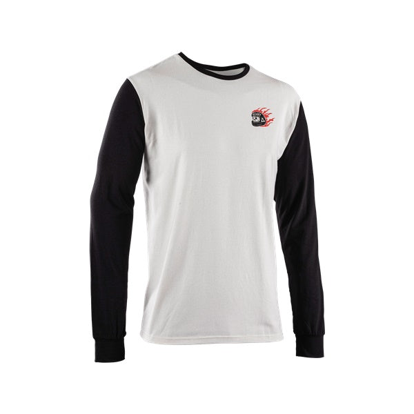 L/S Tｼｬﾂ LEATT CORE ｸﾘｰﾑ WH S [LE-06]