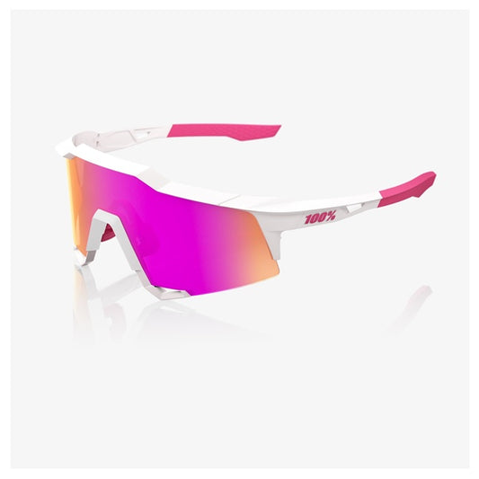 ｻﾝｸﾞﾗｽ100% SPEEDCRAFT ﾏｯﾄWh/Pink(Hiper Vital Pink ﾐﾗｰ)