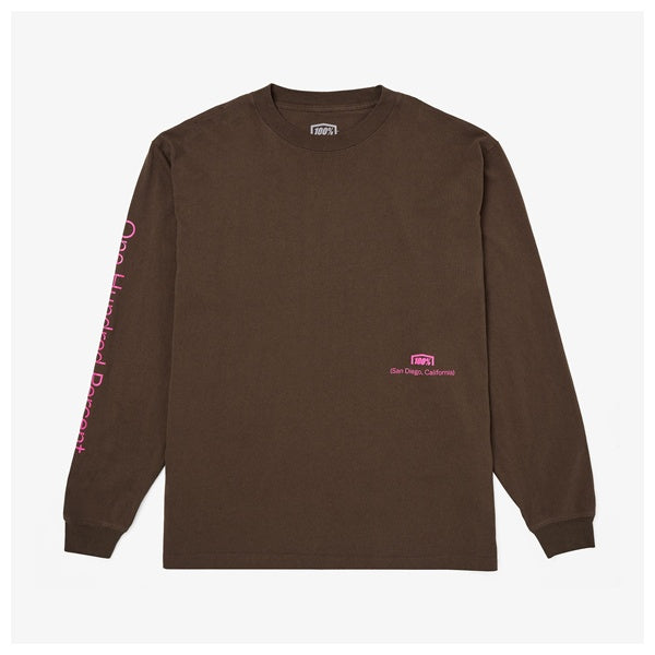 L/S Tｼｬﾂ ｵｰﾊﾞｰｻｲｽﾞ 100% TERRA ﾁｮｺﾚｰﾄ M